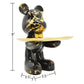 8" Black And Gold Resin Tabletop Sculpture