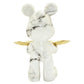 8" Off White And Gold Resin Tabletop Sculpture