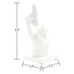 6" White Resin Hand Tabletop Sculpture