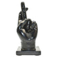 Set of Three Black Resin Hand Tabletop Sculpture