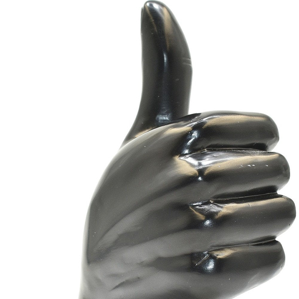 Set of Three Black Resin Hand Tabletop Sculpture