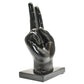 Set of Three Black Resin Hand Tabletop Sculpture