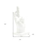 Set of Three White Resin Hand Tabletop Sculpture