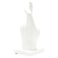 Set of Three White Resin Hand Tabletop Sculpture