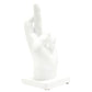 Set of Three White Resin Hand Tabletop Sculpture