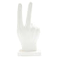 Set of Three White Resin Hand Tabletop Sculpture