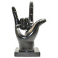 6" Black Resin Hand Tabletop Sculpture
