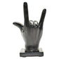6" Black Resin Hand Tabletop Sculpture