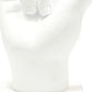 6" White Resin Hand Tabletop Sculpture