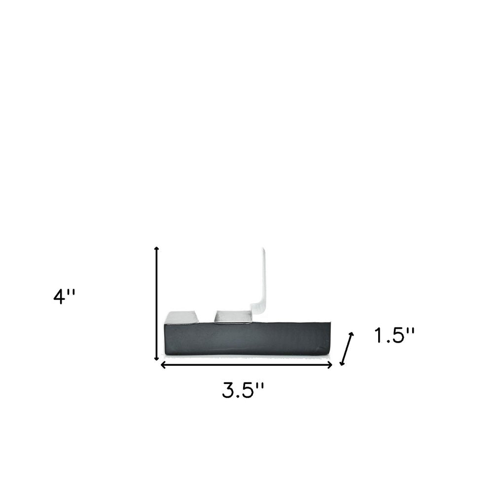 4" White And Black Resin Love Tabletop Sculpture