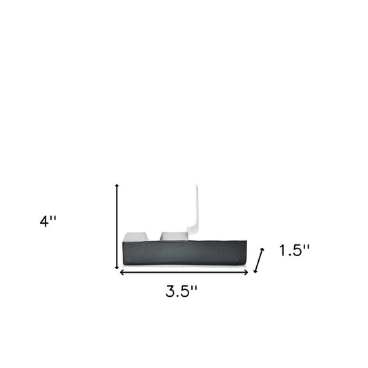 4" White And Black Resin Love Tabletop Sculpture