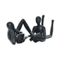 Set of Two Black Resin People Tabletop Sculpture