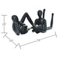 Set of Two Black Resin People Tabletop Sculpture
