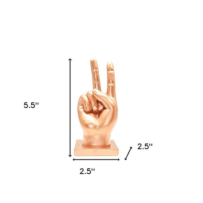 6" Bronze Resin Hand Tabletop Sculpture