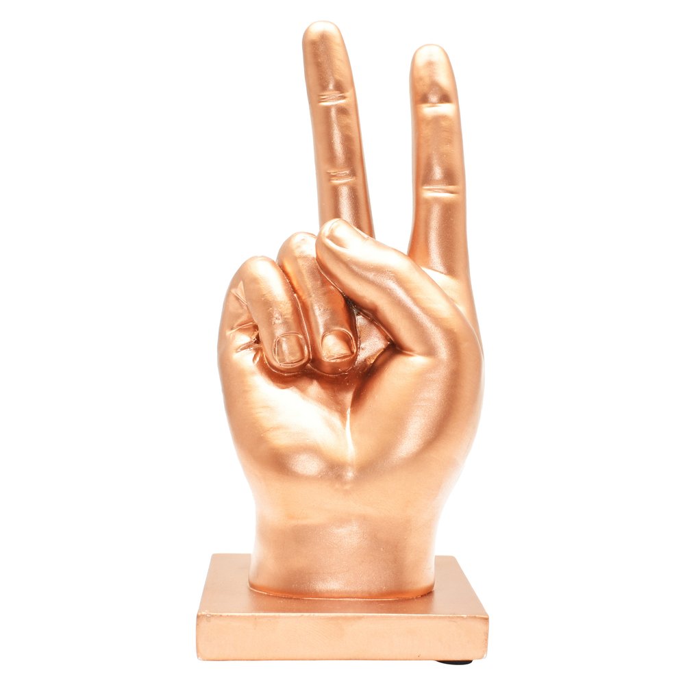 6" Bronze Resin Hand Tabletop Sculpture