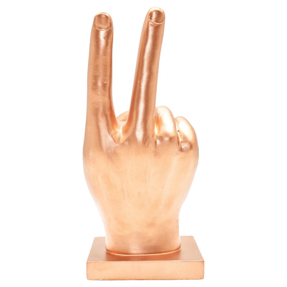 6" Bronze Resin Hand Tabletop Sculpture