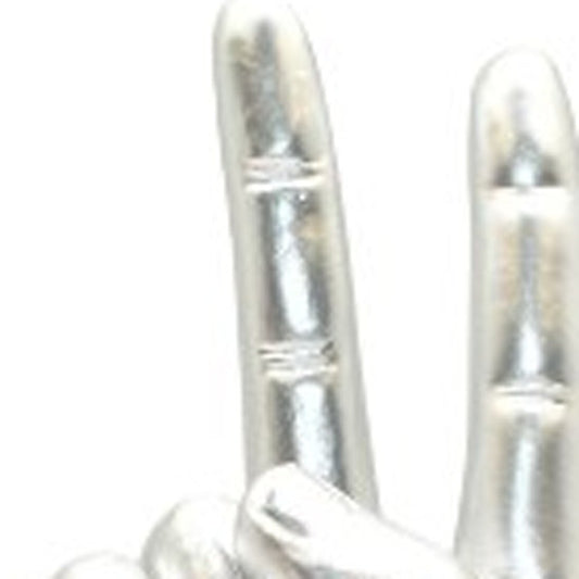 6" Silver Resin Hand Tabletop Sculpture