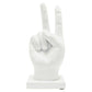 6" White Resin Hand Tabletop Sculpture