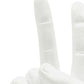 6" White Resin Hand Tabletop Sculpture