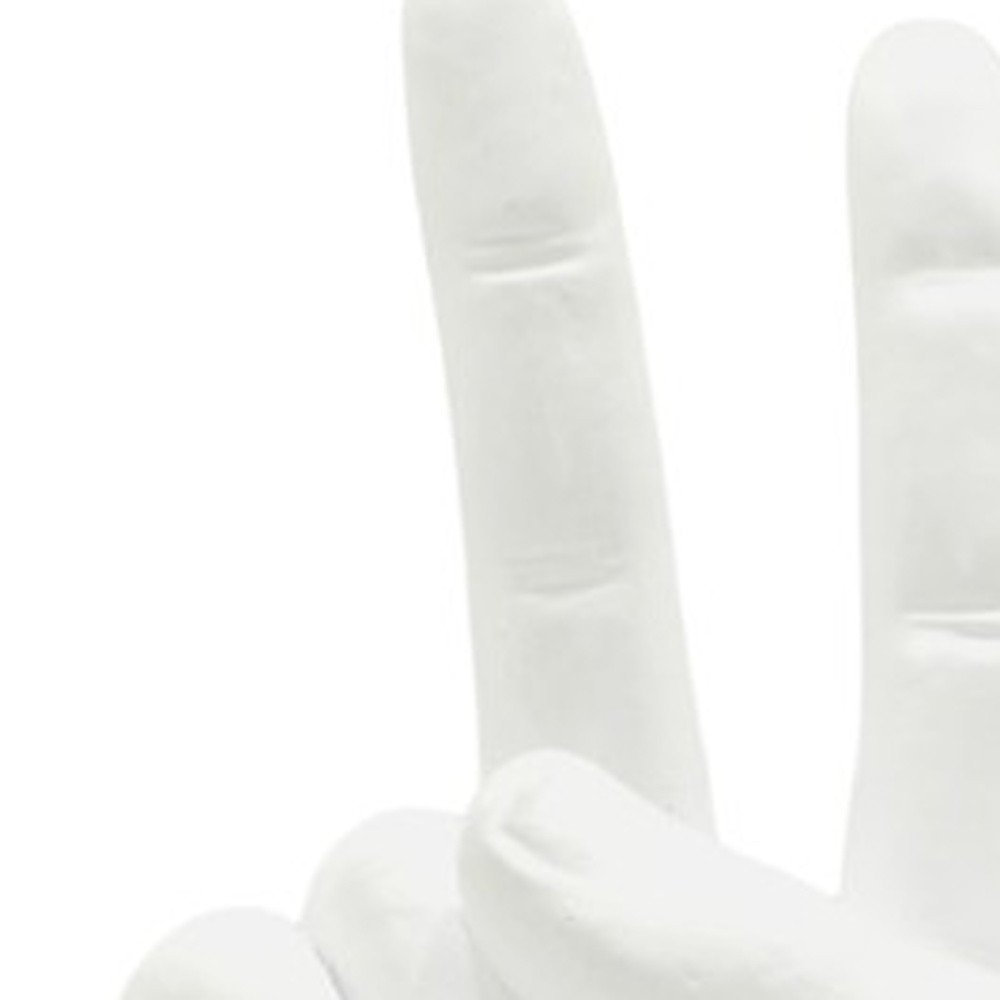 6" White Resin Hand Tabletop Sculpture