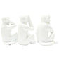Set of Three White Resin Monkey Tabletop Sculpture