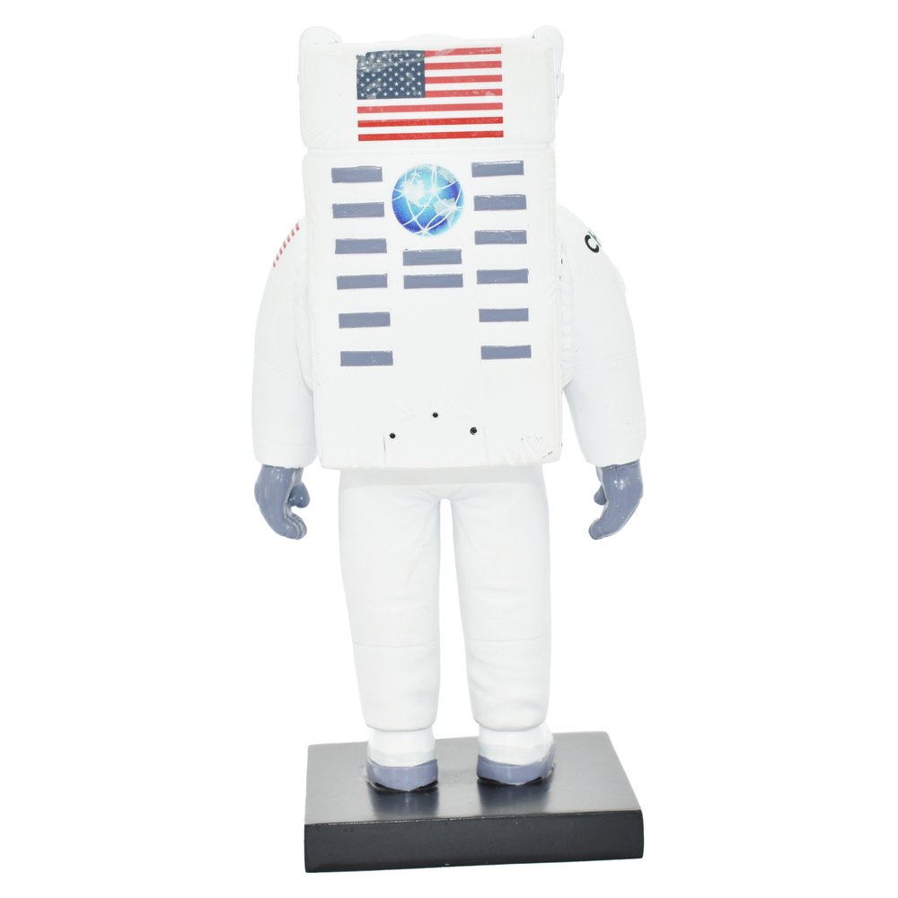 6" White Resin USA Astronaut Tabletop Sculpture