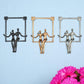 Set of Three Black Pewter And Bronze Resin People Tabletop Sculpture