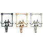 Set of Three Black Pewter And Bronze Resin People Tabletop Sculpture