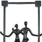Set of Three Black Pewter And Bronze Resin People Tabletop Sculpture