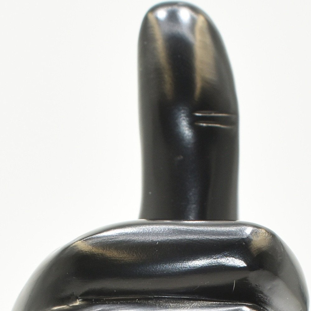 6" Black Resin Hand Tabletop Sculpture