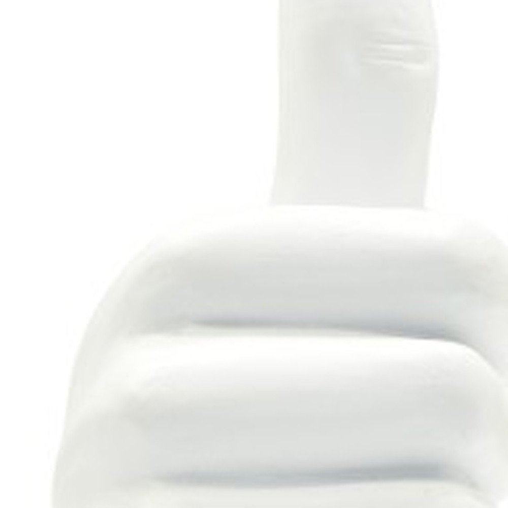 6" White Resin Hand Tabletop Sculpture