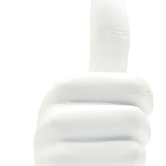 6" White Resin Hand Tabletop Sculpture