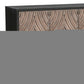 60" Charcoal and Brown Distressed Wood Sideboard with Four Doors