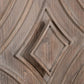 60" Charcoal and Brown Distressed Wood Sideboard with Four Doors