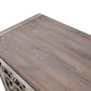63" Brown Distressed Carved Scrollwork Sideboard with Four Doors