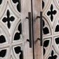 63" Brown Distressed Carved Scrollwork Sideboard with Four Doors