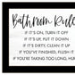 Set Of Two "Bathroom Rules" Black Framed Textual Art Wall Art