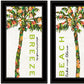 Set Of Two Summer Breeze Funky Palm Trees Black Framed Wall Art