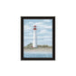 Set Of Two Cape May Lighthouse And Palm Trees Black Framed Wall Art