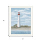Set Of Two Cape May Lighthouse And Palm Trees White Framed Wall Art