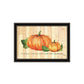 Set Of Two Happy Fall-October Pumpkins Black Framed Wall Art