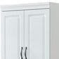 74" White Two Door Two Drawer Combo Dresser