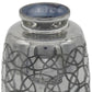 9" Dark Gray Geometric Etched Glass Table Vase