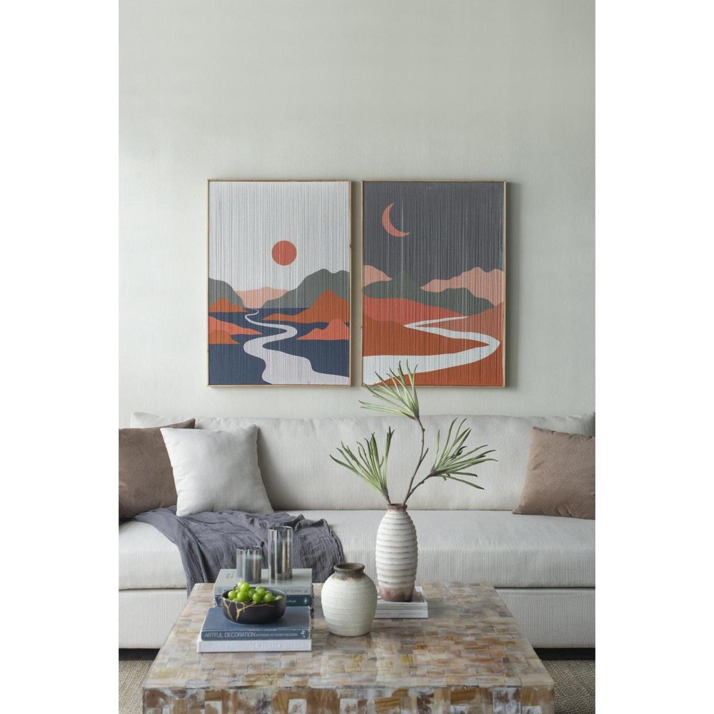 11" Ivory And Brown Round Ceramic Table Vase