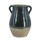13" Dark Green Terracotta Round Jug Vase