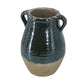 13" Dark Green Terracotta Round Jug Vase