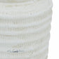 6" White Stoneware Round Jug Vase