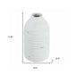 12" White Stoneware Round Jug Vase