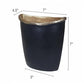 8" Black And Gold Cast Aluminum Oval Table Vase