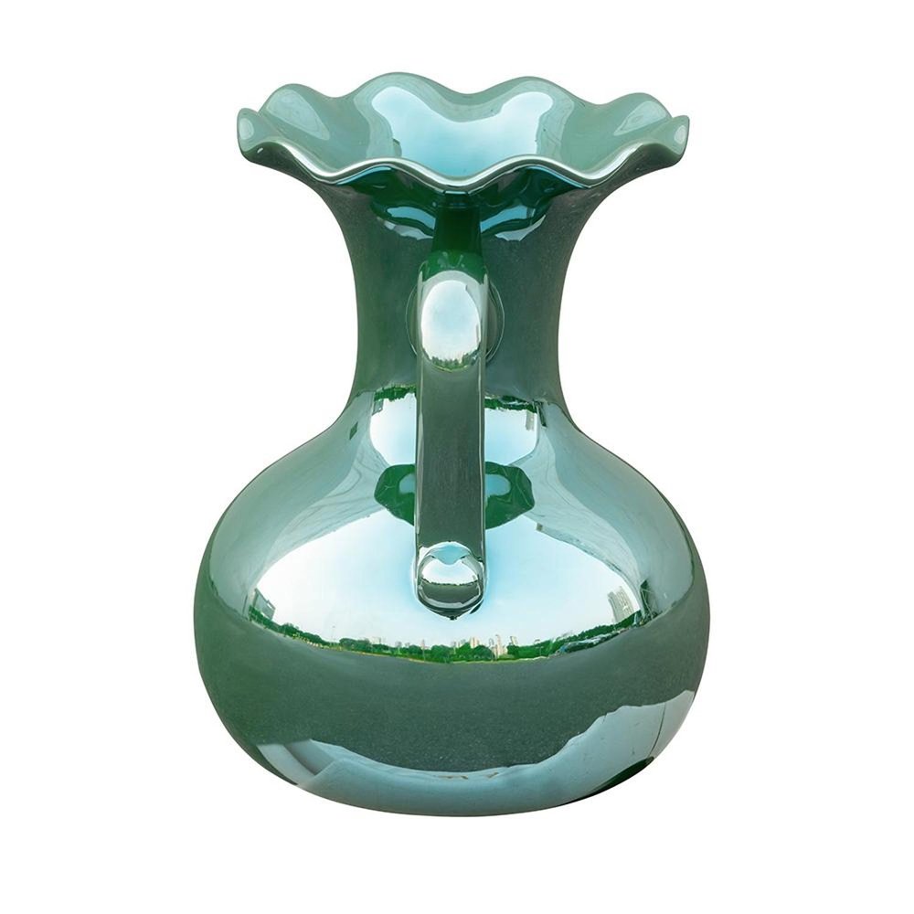 9" Hunter Green Amphora Ceramic Table Vase